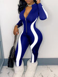 Plus Size Striped Zipper Romper