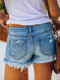 Casual Button Vintage Jean Shorts