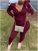 Kangaroo Pocket Hooded Sweatsuit