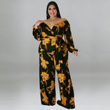Plus Size Off Shoulder Floral Romper