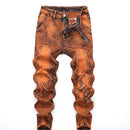 Orange Stretch Slim Fit Jeans