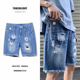 Casual Ripped Jean Shorts