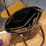 Stripe Leather Hnadbag