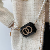 Pearl Chain Crossbody Clutch
