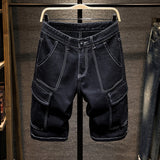 Multi-pocket Cargo Jeans Shorts