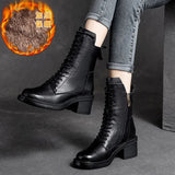 Lace Up Zipper Boots