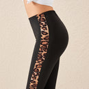 Leopard Side Stripe  Leggings