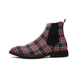 Classic  Slip-on Plaid Boots