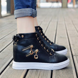 Platform Casual Zipper Sneakers