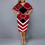 Plus Size Elegant Ruffled Dress