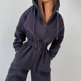 Sporty Leisure Hooded Romper