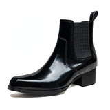 Patent Leather Warm Slip on Boots