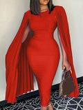 Plus Size  Cloak Sleeve Dress