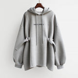 Thick Double Buckle Sweater Hoodie