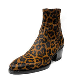 Leopard Genuine Leather Boots