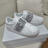Genuine Leather Rivet Sneakers