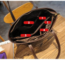 Stripe Leather Hnadbag
