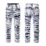 Tide Washed Blue Ripped Jeans