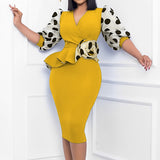 Polka Dot Plus Size Dress