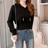 Casual Short Waist Sweater Hoodie