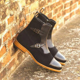 Zipper Square Toe  Short Boots