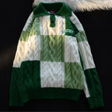 Vintage Plaid Checked Sweater