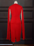 Plus Size  Cloak Sleeve Dress