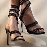 Crystal Wrap Around High Heels
