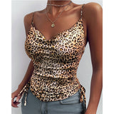 Drawstring Spaghetti Strap Tank Top