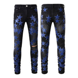 Ripped Blue Star Jeans