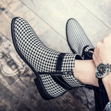 Plaid Buckle Strap Boots