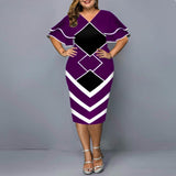 Plus Size Elegant Ruffled Dress