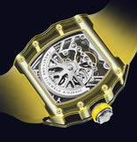 Haofa Crystal Waterproof Skeleton Watch