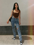 Corset Zipper Tank Top