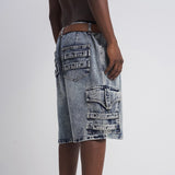 Casual Pockets Cargo Jean Shorts