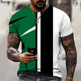 Striped Color Round Neck T-Shirt