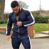 Striped Zipper Tracksuit
