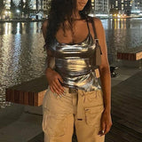 Shiny Metallic Tank Top