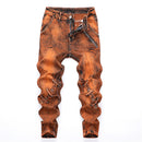 Orange Stretch Slim Fit Jeans