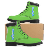 Green Waterproof Leather Boots