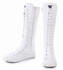 High top canvas knee high boots - For you and all