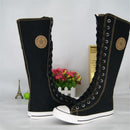 High top canvas knee high boots - For you and all