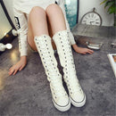 High top canvas knee high boots - For you and all
