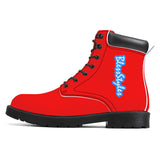 Red Waterproof Leather Boots