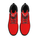 Red Waterproof Leather Boots