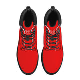 Red Waterproof Leather Boots