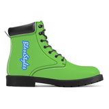 Green Waterproof Leather Boots