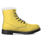 Yellow Fur Leather Boot