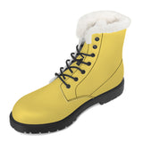 Yellow Fur Leather Boot