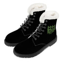 Black Fur Leather Boot